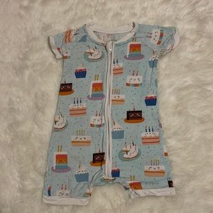 Little Sleepies Zip Up Birthday Cake Pjs
